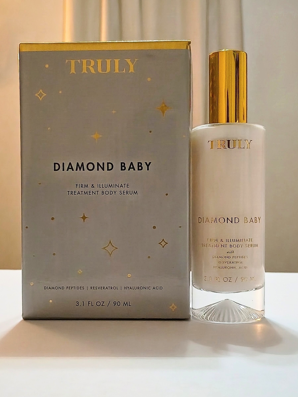 TRULY Diamond Baby Firm & Illuminate Treatment Body Serum 3.1 oz / 90 mL NIB